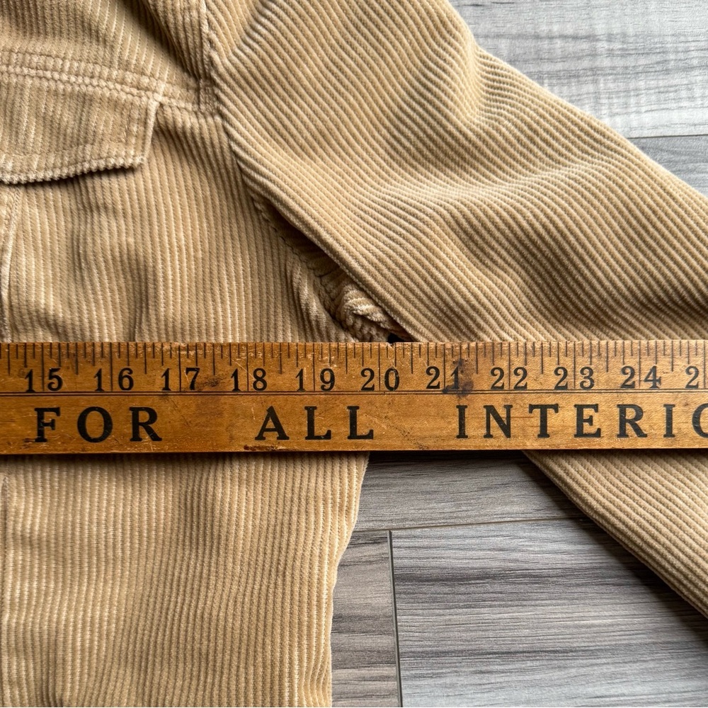Vintage 90s J. Crew Tan Corduroy Jacket w/Knit Collar - Picture 4 of 10